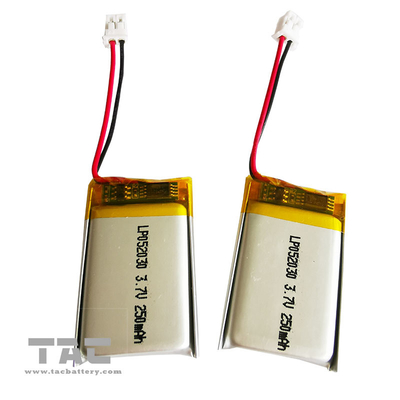 Batteria di Lipo del litio del polimero di LP052030 3.7V 250mAh ricaricabile per Bluetooth