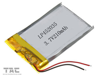 3,7 batteria del polimero dello ione di MAH Li di volt 210, Gsp452035 Li - pacchetto della batteria del polimero