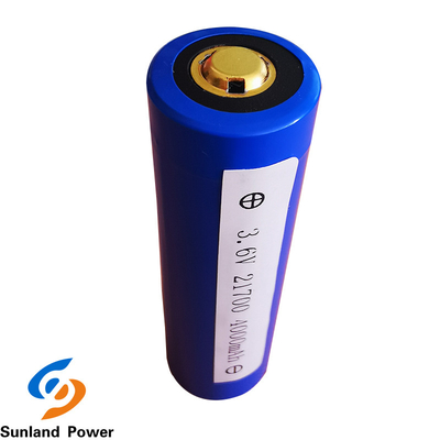 La batteria cilindrica ICR21700 3.6V 4000mah del litio blu con USB 300 volte cicla la vita