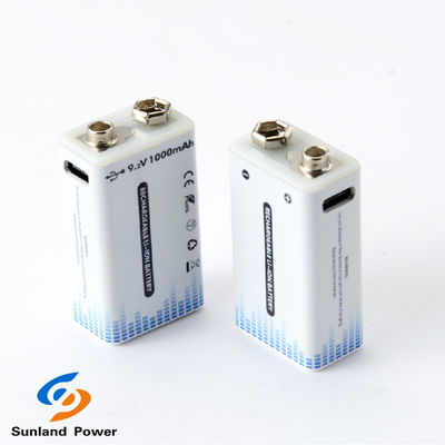 9V batteria ricaricabile agli ioni di litio connettore portatile USB C / tipo C