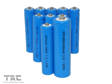 Batteria blu aa 14500 600mah del PVC 3.2V LiFePO4 per la lampada ed il LED solari