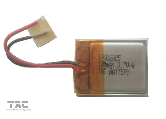 Batteria al litio del polimero di LP032025 100MAH 3.7V per il dispositivo portabile