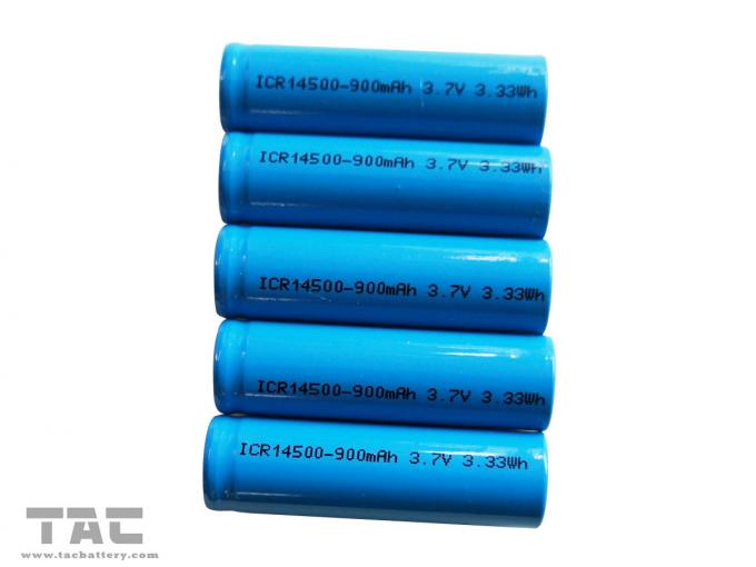 Batteria cilindrica 3.7V 14500/aa dello ione ricaricabile del litio di capacità elevata