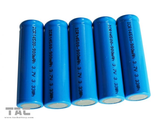 Batteria cilindrica 3.7V 14500/aa dello ione ricaricabile del litio di capacità elevata