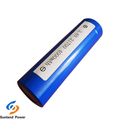 La batteria cilindrica ICR21700 3.6V 4000mah del litio blu con USB 300 volte cicla la vita