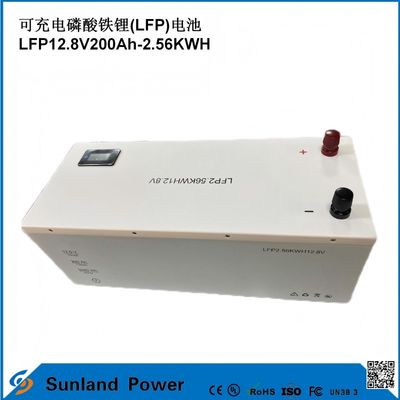 12V 200AH LiFePO4 Batteria con UN38.3 MSDS UL1642 Certificato carico continuo 100A Display LCD