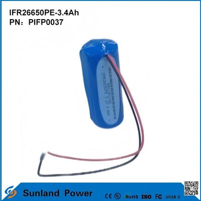 IFR26650PE-3.4Ah 3.2V LiFePO4 Batteria per luce solare