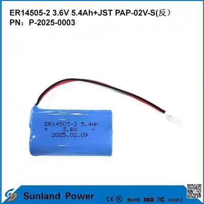 3.6V 5.4AH ER14505-2 Batteria primaria Alta e stabile tensione di funzionamento