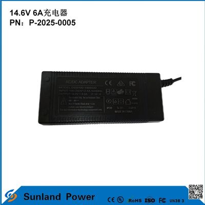 14.6V 6A caricabatterie, compatibile con 12.8V/14.4V LiFePO4 caricabatterie, progettato specificamente per utensili elettrici / caricabatterie elettrica Efficiente, compatibile con più dispositivi