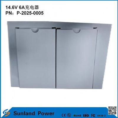 14.6V 6A caricabatterie, compatibile con 12.8V/14.4V LiFePO4 caricabatterie, progettato specificamente per utensili elettrici / caricabatterie elettrica Efficiente, compatibile con più dispositivi