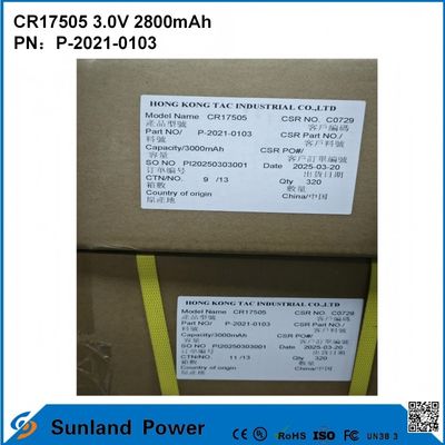 CR17505 3.0V 3000mAh Per strumenti intelligenti attrezzature mediche Trasporti e logistica mobili intelligenti alta capacità prestazioni di scarica stabile tensione di uscita lunga durata di vita