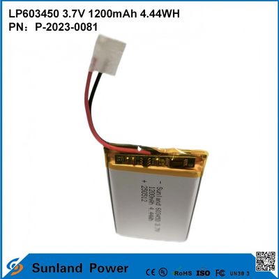 GP603450 Cellula per elettronica di consumo e applicazioni mediche 1200mAh 3.7V UL & UN38.3 Certificato in stock e personalizzabile
