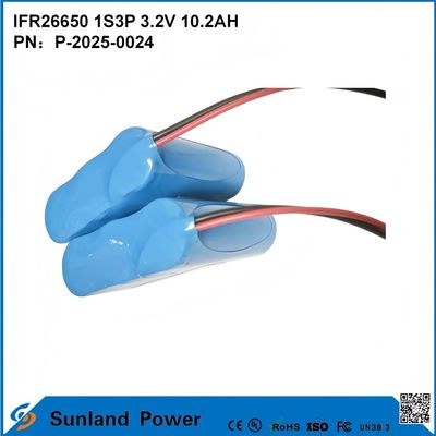 Una grande quantità di batterie IFR26650 1S3P 3.2V 10.2Ah, disponibili per sistemi di accumulo di energia OEM, utensili elettrici e alimentazione di backup