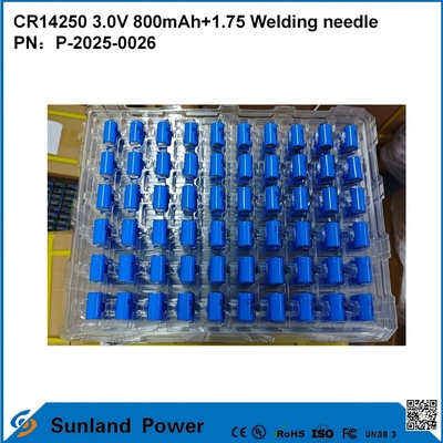 CR14250 3.0V 800mAh+1.75 Ago di saldatura utilizzabile per contatori intelligenti, contatori acqua, contatori elettrici, contatori gas, backup di memoria, memoria CMOS, RTC (orologi in tempo reale), sensori di allarme wireless