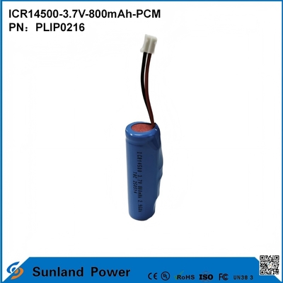 Batteria ICR14500-3.7V-800mAh-PCM applicata alle luci a LED Prodotti digitali Dispositivi domestici intelligenti Topi wireless Spazzolini elettrici per denti Barbieri