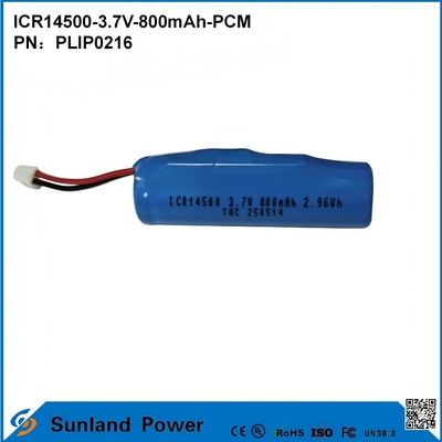 Batteria ICR14500-3.7V-800mAh-PCM applicata alle luci a LED Prodotti digitali Dispositivi domestici intelligenti Topi wireless Spazzolini elettrici per denti Barbieri