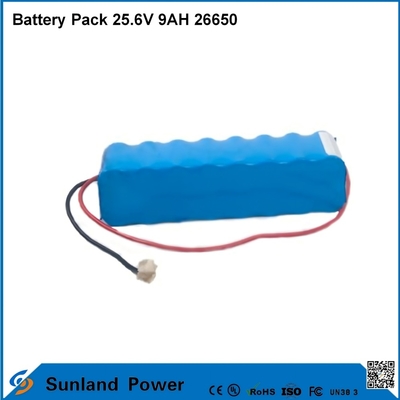 Batteria agli ioni di litio per motocicli LiFePO4 batteria 25.6V 9AH 26650