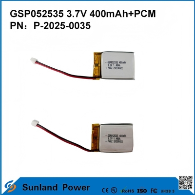 GSP052535 3.7V 400mAh + PCM Batteria utilizzata in radio compatte bidirezionali, registratori vocali, mini tracker GPS, stilo intelligente e dispositivi simili