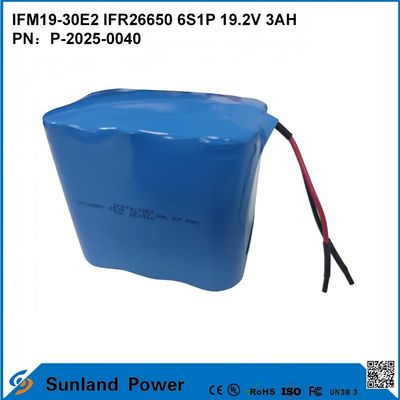 BATTERIA LiFePO₄ IFM19-30E2 IFR26650 6S1P 19.2V 3AH utilizzata in sistemi di accumulo di energia, utensili elettrici