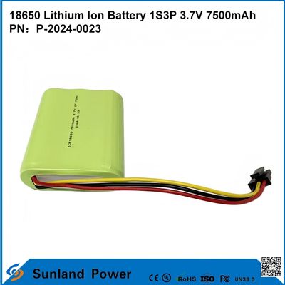 Batteria agli ioni di litio 18650 1S3P 3.7V 7500mAh