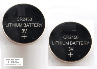 Cellula primaria della moneta del litio di Li-mn di CR2450 3.0V 600mA butirrosa per la scheda di memoria dell'orologio