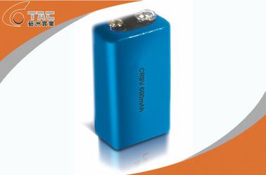 batteria primaria 600mAh di Li-Mn del litio 9V per i dispositivi di sicurezza 26,5 x 48.5mm