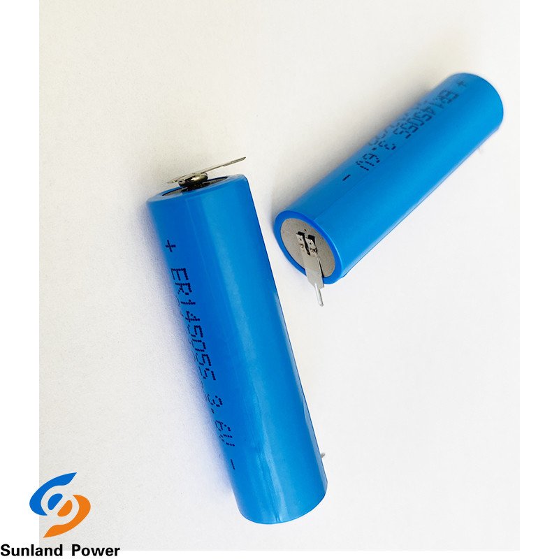 LiSOCl2 batteria ad alta temperatura blu della batteria ER14505S 3.6V 1.8AH