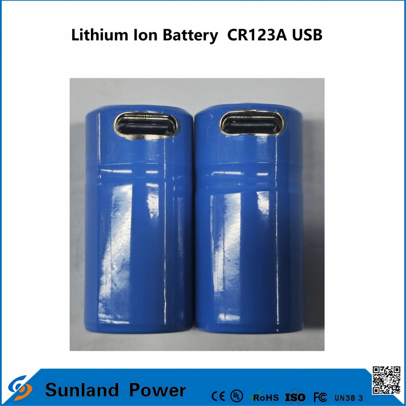 Batteria agli ioni di litio CR123A USB applicabile alla produzione di batterie agli ioni di litio ricaricabili USB.