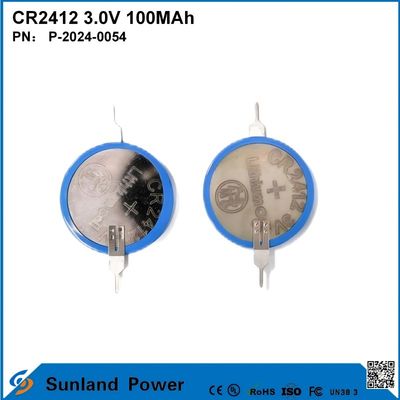 CR2412 3.0V 100MAH Batteria Li-MnO2 Long Strong Life