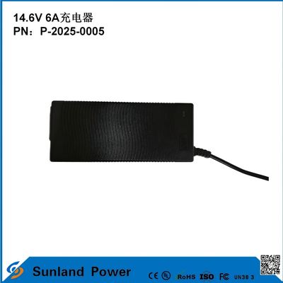 14.6V 6A caricabatterie, compatibile con 12.8V/14.4V LiFePO4 caricabatterie, progettato specificamente per utensili elettrici / caricabatterie elettrica Efficiente, compatibile con più dispositivi