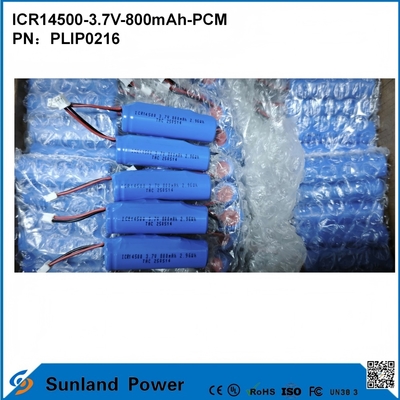 Batteria ICR14500-3.7V-800mAh-PCM applicata alle luci a LED Prodotti digitali Dispositivi domestici intelligenti Topi wireless Spazzolini elettrici per denti Barbieri