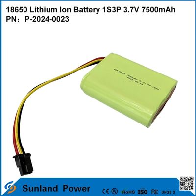 Batteria agli ioni di litio 18650 1S3P 3.7V 7500mAh