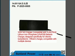 14.6V 6A caricabatterie, compatibile con 12.8V/14.4V LiFePO4 caricabatterie, progettato specificamente per utensili elettrici / caricabatterie elettrica Efficiente, compatibile con più dispositivi