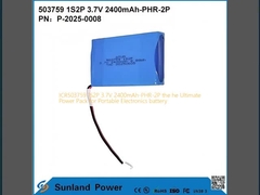 ICR503759 1S2P 3.7V 2400mAh-PHR-2P la batteria Ultimate Power Pack per elettronica portatile
