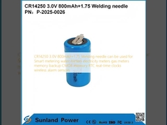 CR14250 3.0V 800mAh+1.75 Ago di saldatura utilizzabile per contatori intelligenti, contatori acqua, contatori elettrici, contatori gas, backup di memoria, memoria CMOS, RTC (orologi in tempo reale), sensori di allarme wireless