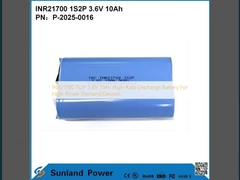 INR21700 1S2P 3.6V 10Ah Batteria ad alta scarica per dispositivi ad alta potenza