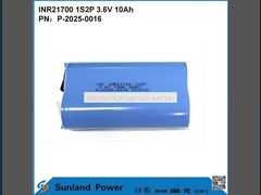 INR21700 1S2P 3.6V 10Ah batteria