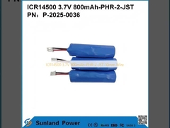 ICR14500 3.7V 800mAh-PHR-2-JST-10mm